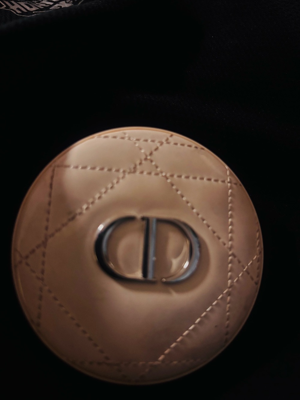Christian Dior Quilted Round Compact Mirror -